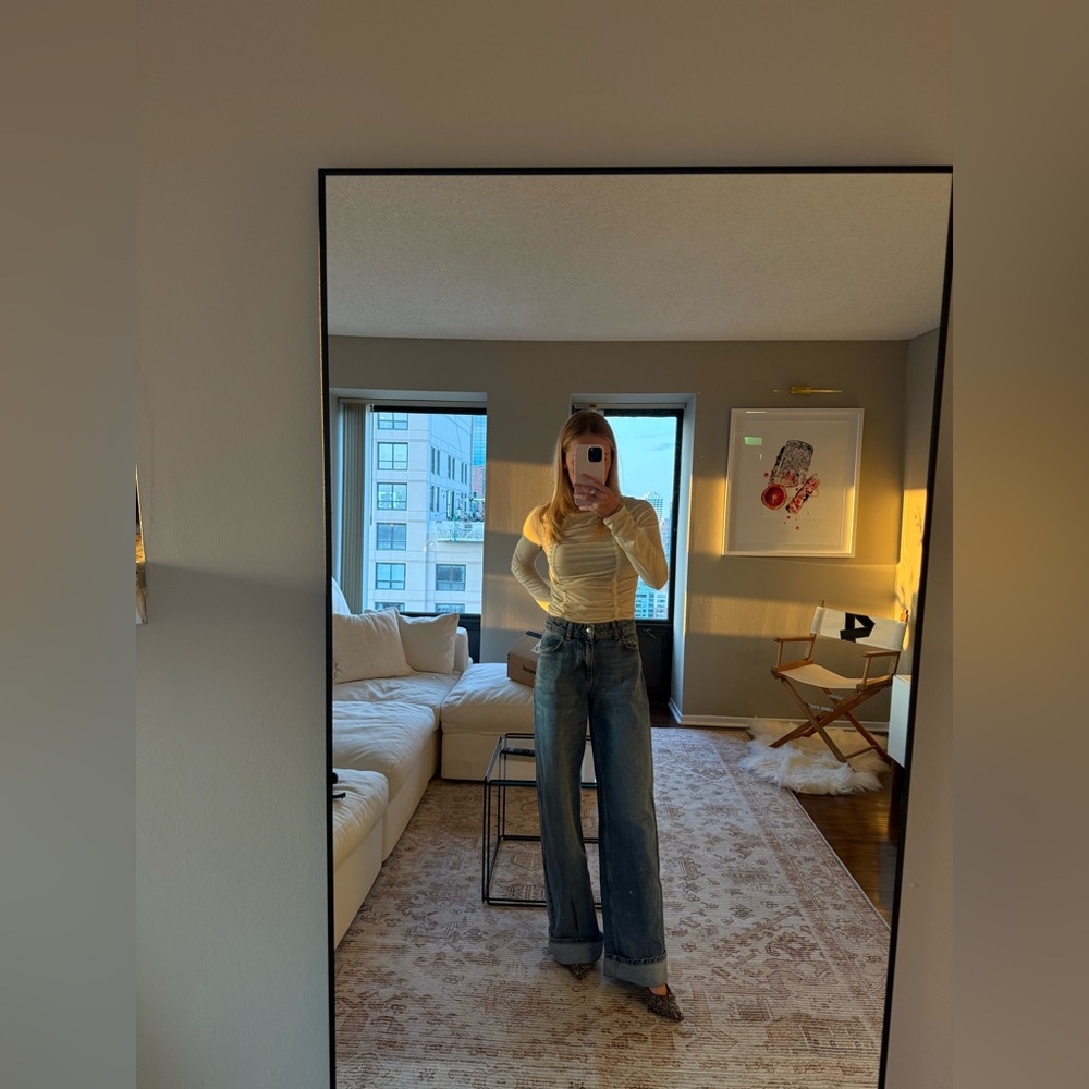 Zara Light Blue Flare Jeans